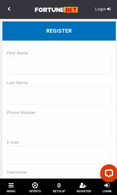Forunebrt Registration form